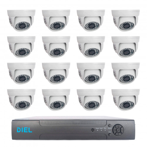 Kit CCTV Profesional 16 Cámaras Domo...