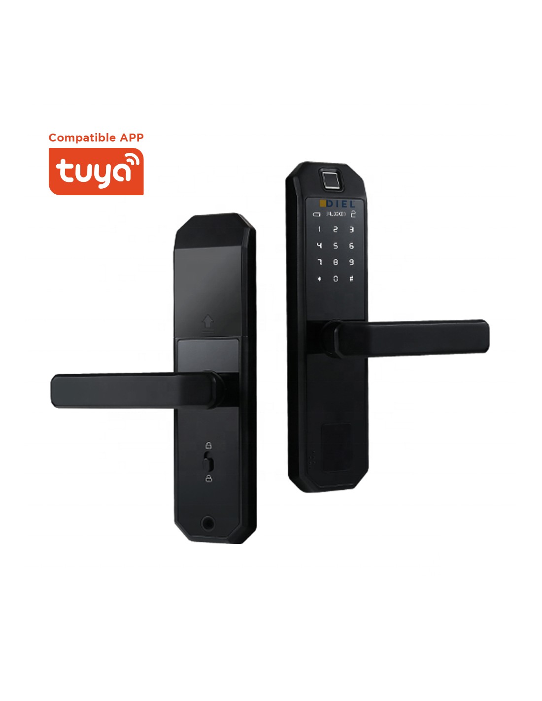 Cerradura biométrica inteligente Tuya con cámara de seguridad con
