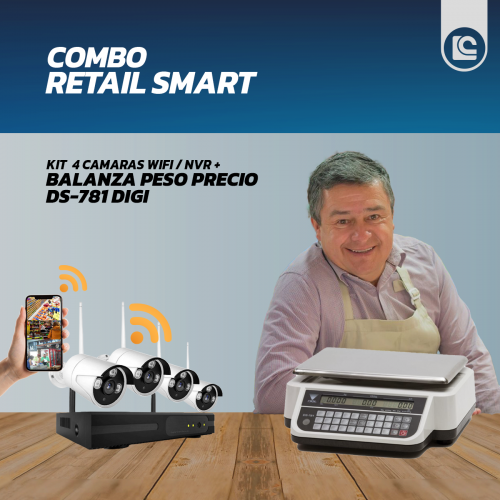 Combo Retail Smart - Kit 4 camaras...