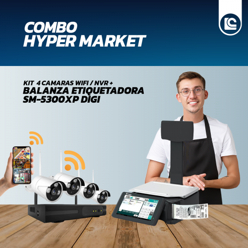 Combo Hyper Market - Kit 4 cámaras...